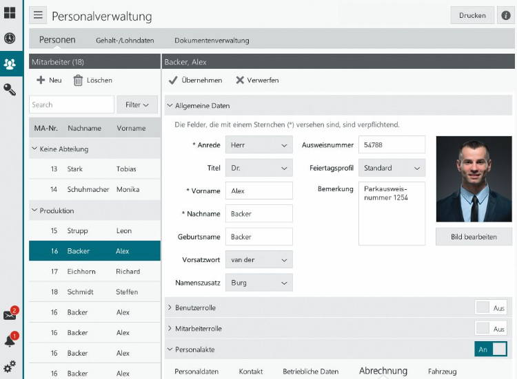 Screenshot REINER_SCT-Personalverwaltung